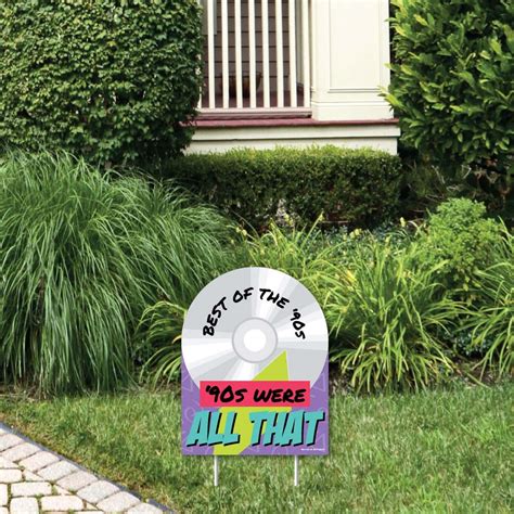 big dot of happiness 90 s throwback outdoor lawn sign 1990s party