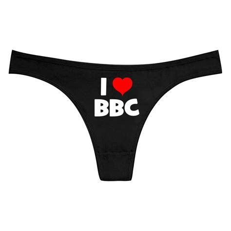 I Love Bbc Thong Panties Bikini G String Big Black Cock Etsy