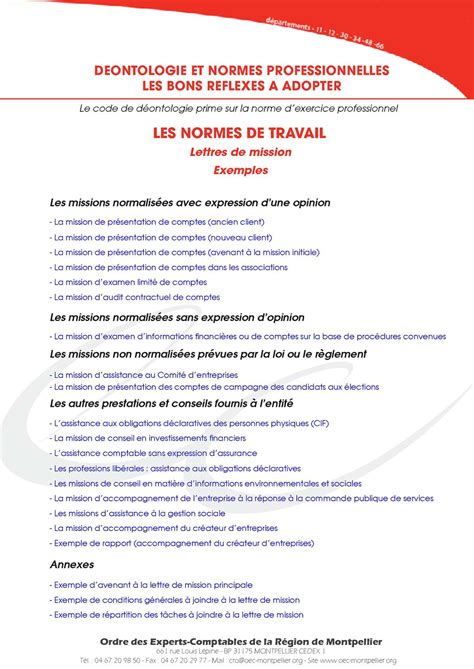 modele de lettre de mission expert comptable exemple de lettre