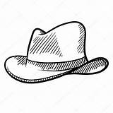 Hat Sketch Cowboy Fedora Illustration Line Drawing Simple Stock Vector Lhfgraphics Getdrawings Depositphotos Clipartmag Preview sketch template