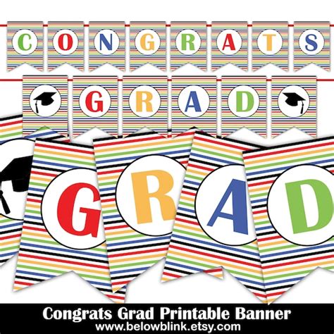 congrats grad printable banner graduation banner congratulations