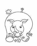 Rhino Rino Preschoolcrafts sketch template
