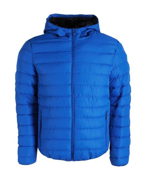 men blue puffer jacket  hood wholesale manufacturer exporters textile fashion leather