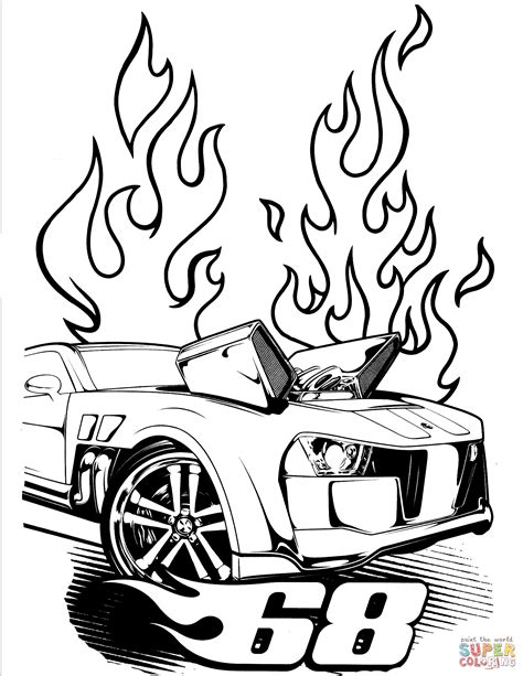 hot wheels pontiac  coloring page  printable coloring pages
