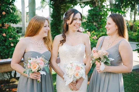 intimate peach garden wedding glamour and grace