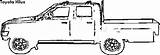 Hilux Toyota Coloring Dimensions Car sketch template