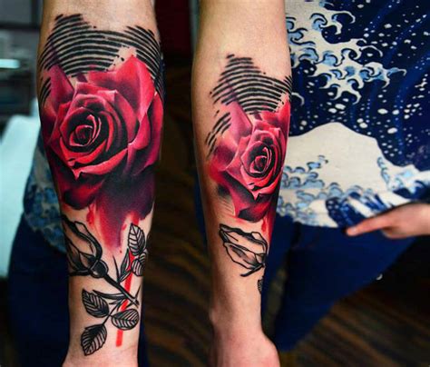 red rose tattoo  timur lysenko