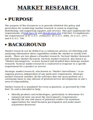 market research examples   ms word pages google docs