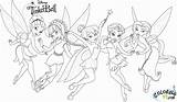 Coloring Tinkerbell Friends Pages Popular sketch template