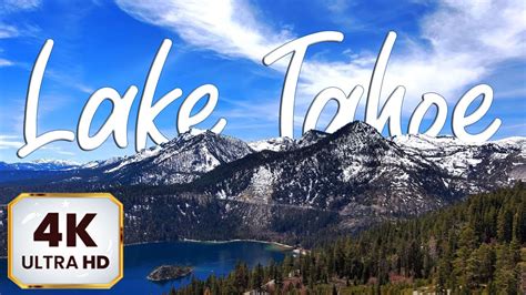 lake tahoe drone footage  uhd relaxing   stress relief youtube