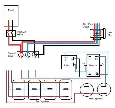 rotary phase converter   troubleshooting page  rotary phase converter wiring diagram