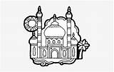 Coloring Taj Mahal Color Ancient India Sheets Pngkey sketch template