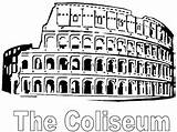 Coloring Rome Ancient Pages Colosseum Roman Getcolorings sketch template