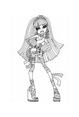 Cleo Nile Coloring Pages Cool Monster High sketch template