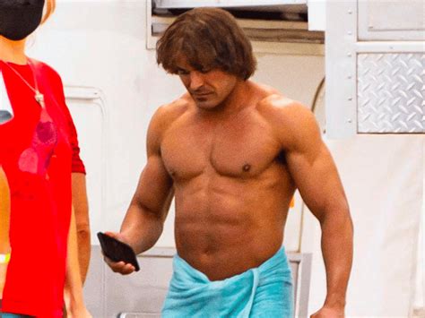zac efron is looking ridiculously jacked on set of new film the iron