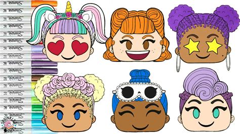 lol surprise dolls emoji coloring book compilation lol dolls transform