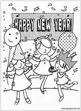 Year Celebrating Pages Kids Coloring Party Three Online Color sketch template
