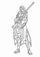 Overwatch Ana Coloring Pages Draw Drawing Step Tutorials sketch template