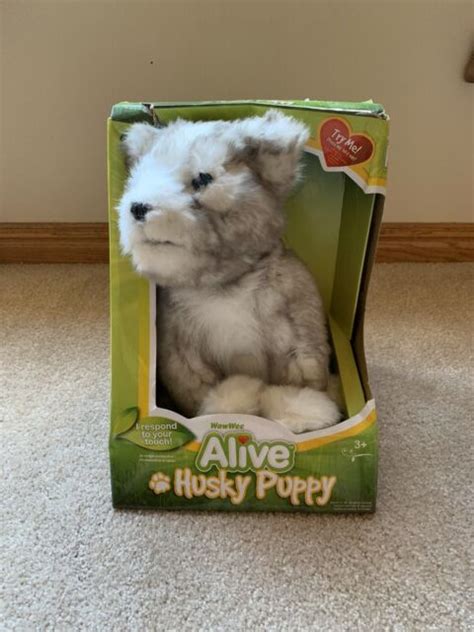 wowwee alive husky puppy interactive stuffed plush dog brand