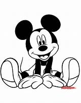 Mickey Mouse Coloring Pages Cute Disneyclips sketch template