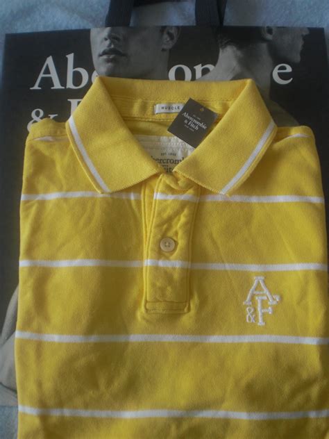 abercrombie and fitch men muscle fit striped polo shirt size xl new with tag