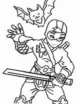 Ninja Coloring Pages Nunchucks Kids Color Template sketch template
