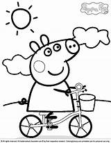 Pig Peppa Coloring Pages Birthday sketch template