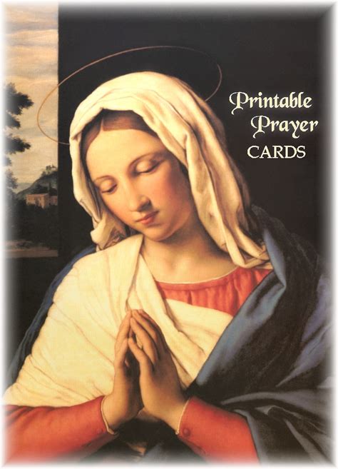 printable prayer cards  printable catholic prayer cards