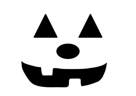 happy pumpkin face template clipart