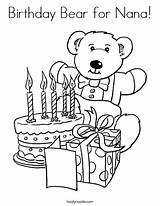 Nana Birthday Coloring Happy Pages Getdrawings sketch template