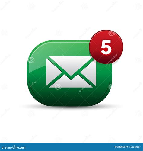 email app button stock vector illustration  icon open