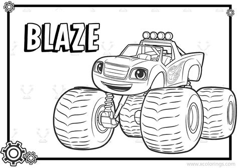 monster truck blaze coloring pages xcoloringscom
