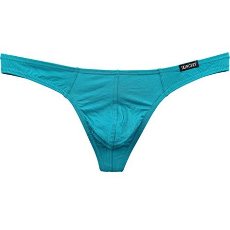 ikingsky men s soft modal thong underwear sexy low rise g string blue