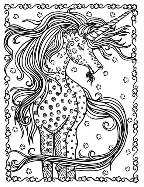 unicorn instant  fantasy coloring pages adult coloring