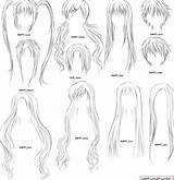 Hair Anime Draw Drawing Hairstyles Manga Girl Styles Step Ponytail Easy Sketches sketch template