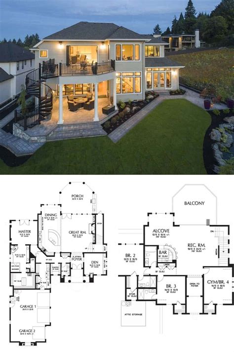 modern mansion house layout image