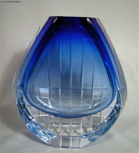 Cobalt Blue Baccarat Neptune Crystal Art Glass Vase Ebay