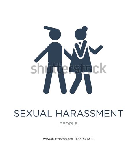 sexual harassment icon vector on white 스톡 벡터 로열티 프리 1277597311