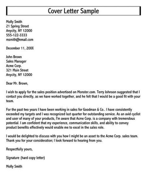 professional cover letter format guidelines examples