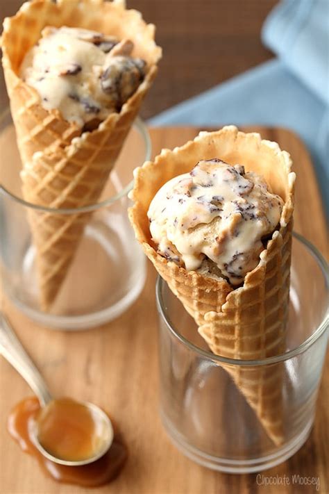 caramel waffle cone ice cream