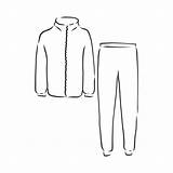 Tracksuit Sketch Garment Vecteezy Rina Vektor Trainingsanzug sketch template