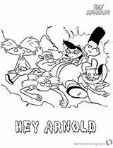 Arnold Hey Coloring Pages Fell Down They Printable sketch template