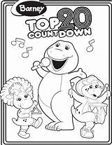 Barney Coloring Pages Countdown Bop Bj Baby Colouring Kids Printable Friends Valentine Birthday Hubpages Visit Preschool Wikia sketch template