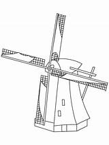 Windmill Coloring Pages Kids sketch template
