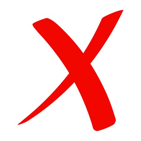 Check Mark Icon Red Cross Flat Simbol X Delete Icon