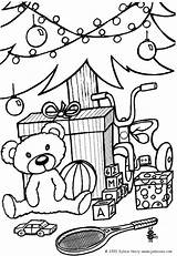 Christmas Bear Toys Coloring Library Pages Clipart sketch template