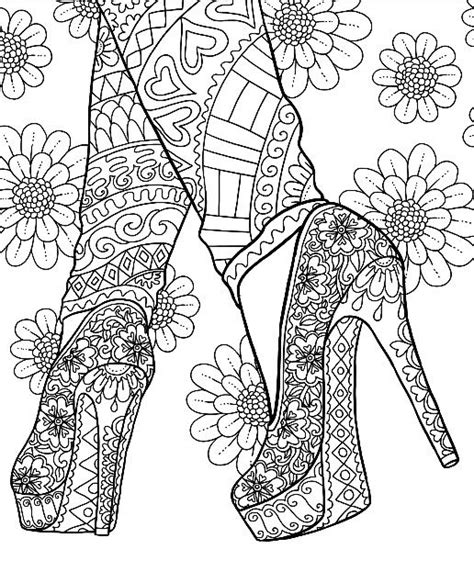 high heel shoes stilettos coloring page  colormattersapp coloring