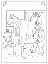 Kleurplaten Kleurplaat Manege Paarden Reitschule Paard Pferde Malvorlage Stables Stall Animaatjes sketch template