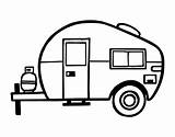 Clipart Caravan Camper Yellow Coloring Coloringcrew Modern Clipground sketch template