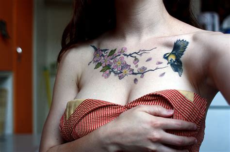 Alternative Bird Bird Tattoo Boobs Breasts Chest
